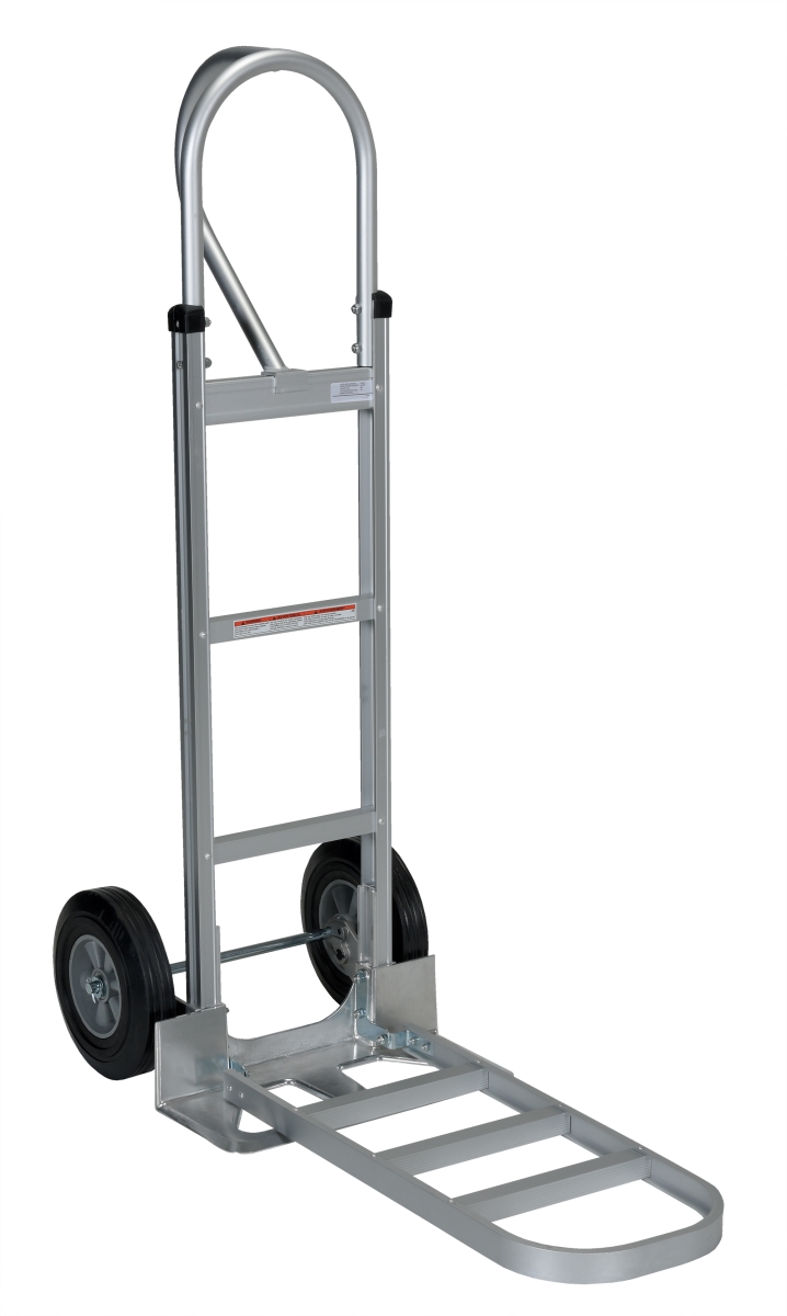 Aluminum P-Handle Hand Truck with Hard Rubber Wheels