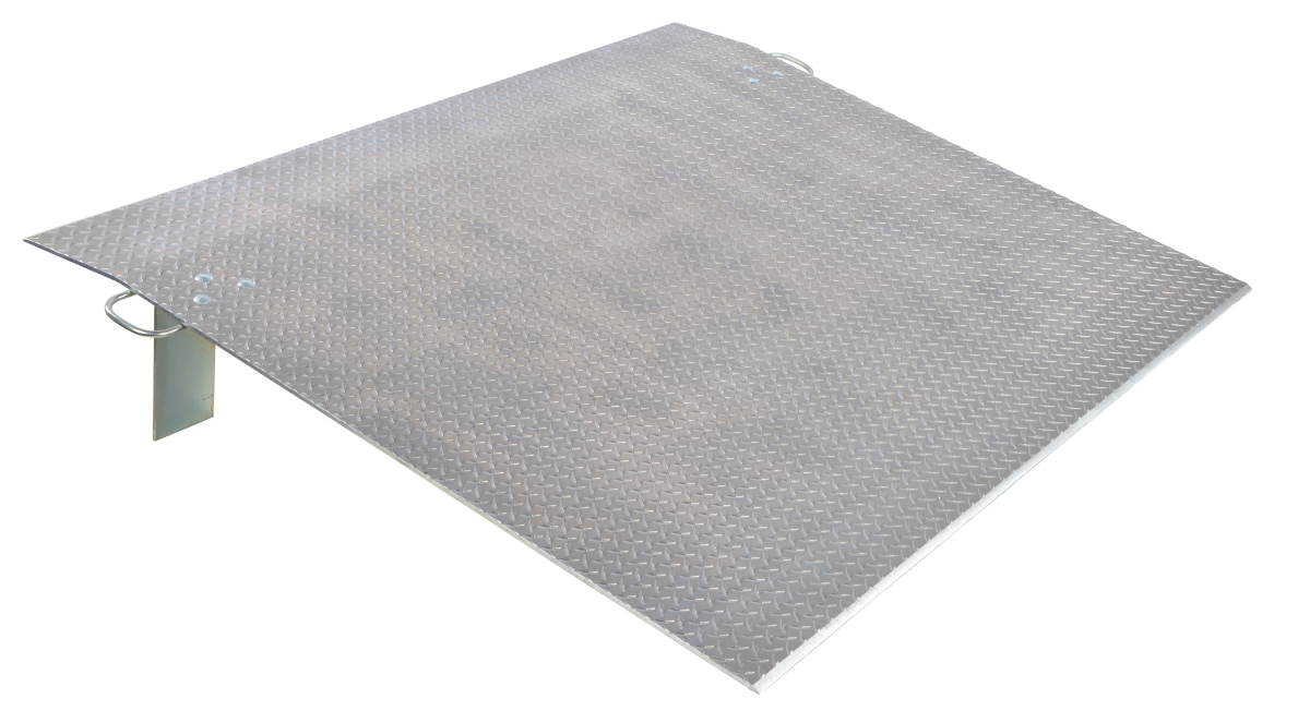 Aluminum Economizer Dockplate - 72 x 60 in. - 2500 lbs Capacity - Non-Skid Design