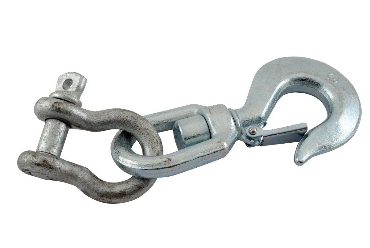 Swivel Hook with Shackle, 6000 lbs
