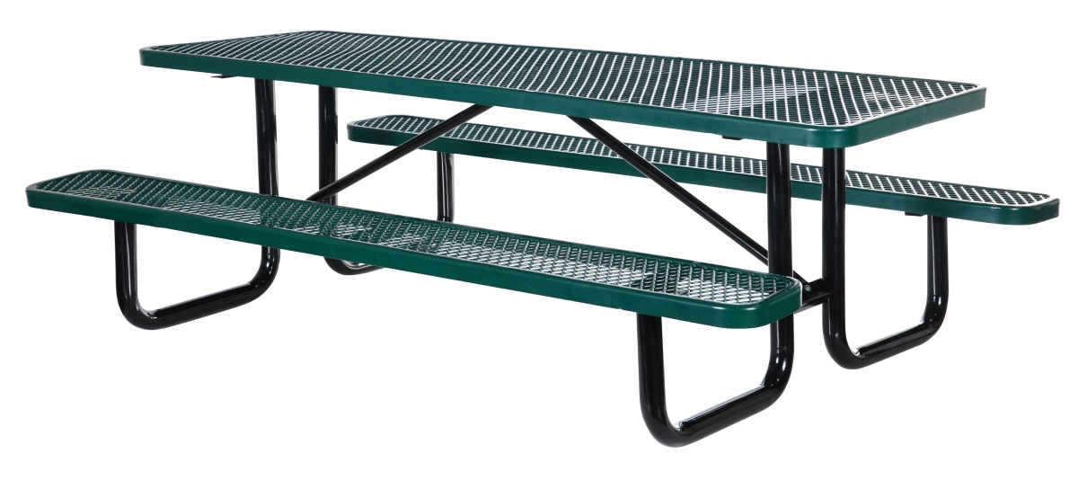 PT-MX-3072-GN 30 x 72 in. Expanded Metal Top Picnic Table - Green