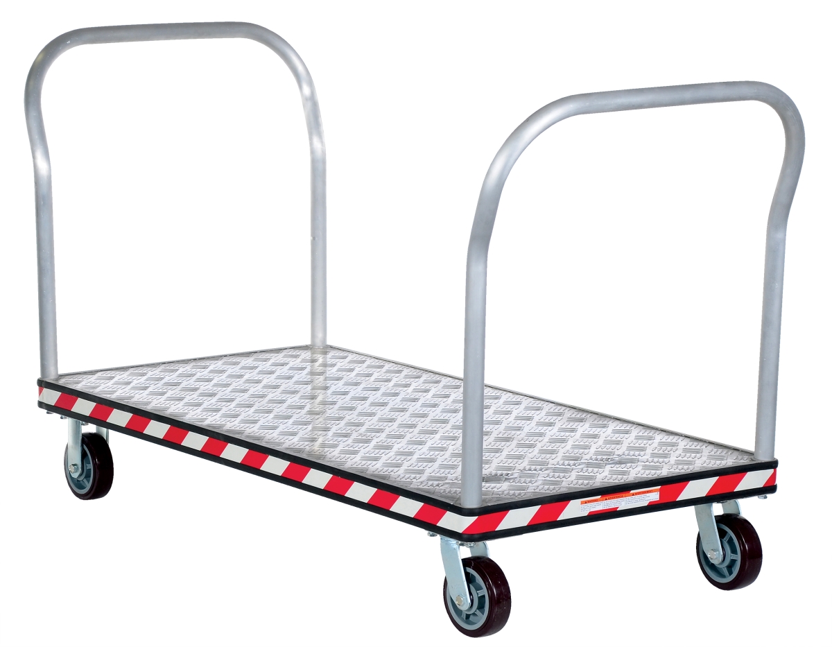 30 x 60 in. Heavy Duty Aluminum Treadplate Platform Trucks with Double Side Handle