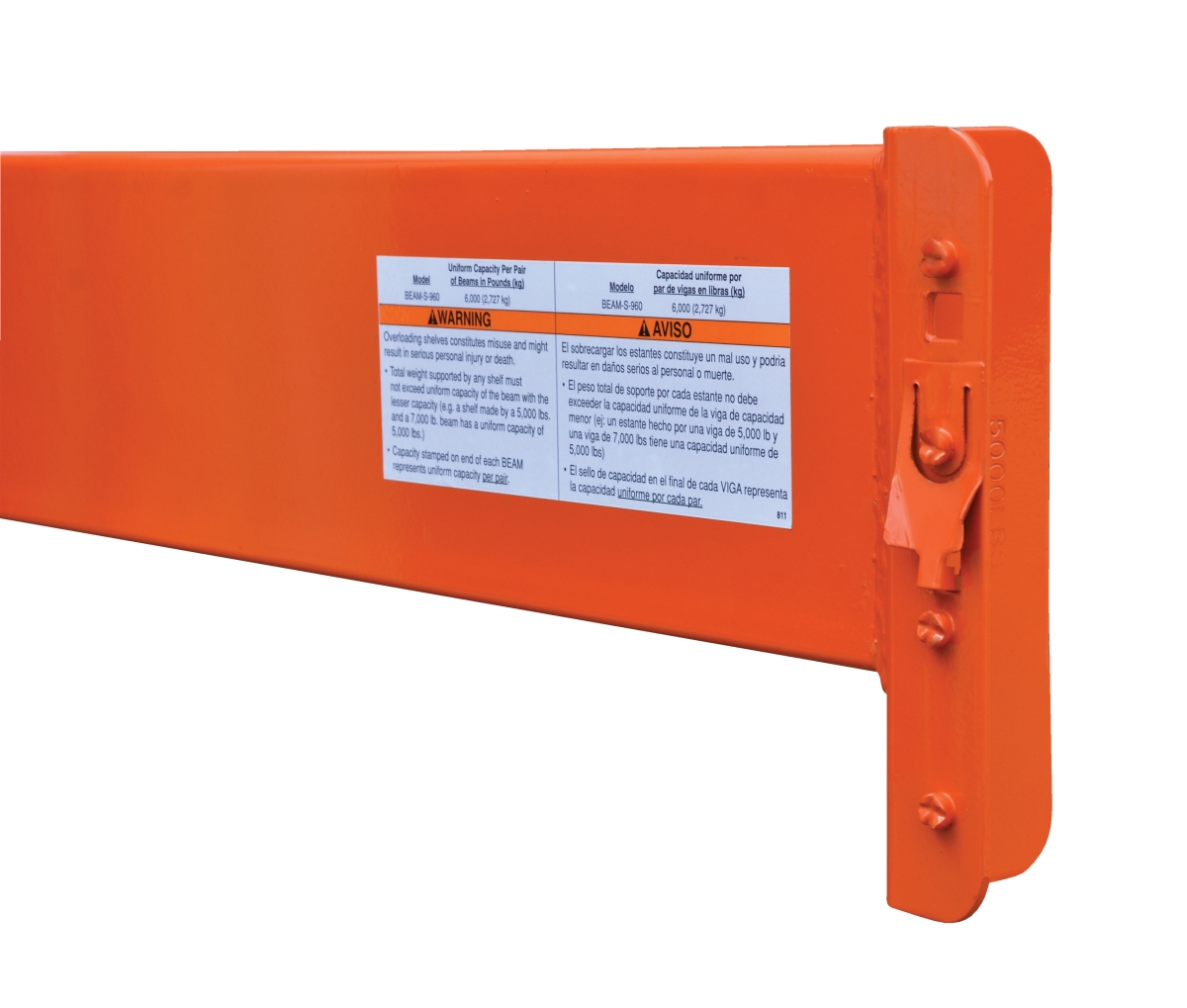 BEAM-S-1250 12 ft. Pallet Racking Step Beam, 5000 lbs