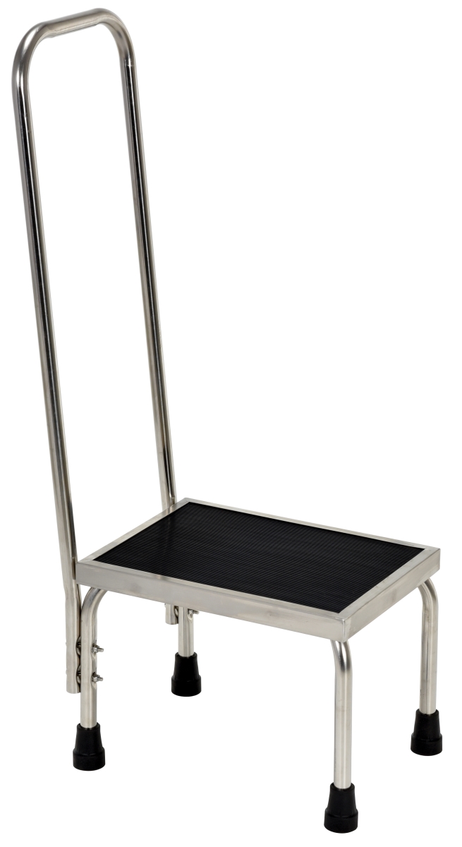 Stainless Steel Foot Stool with Handrail