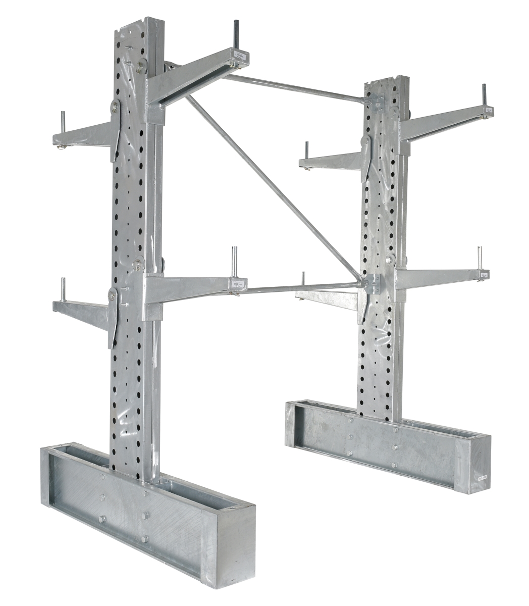 8 ft. Double-Sided Heavy Duty Cantilever Set with 24 in. Arm, Galvanized