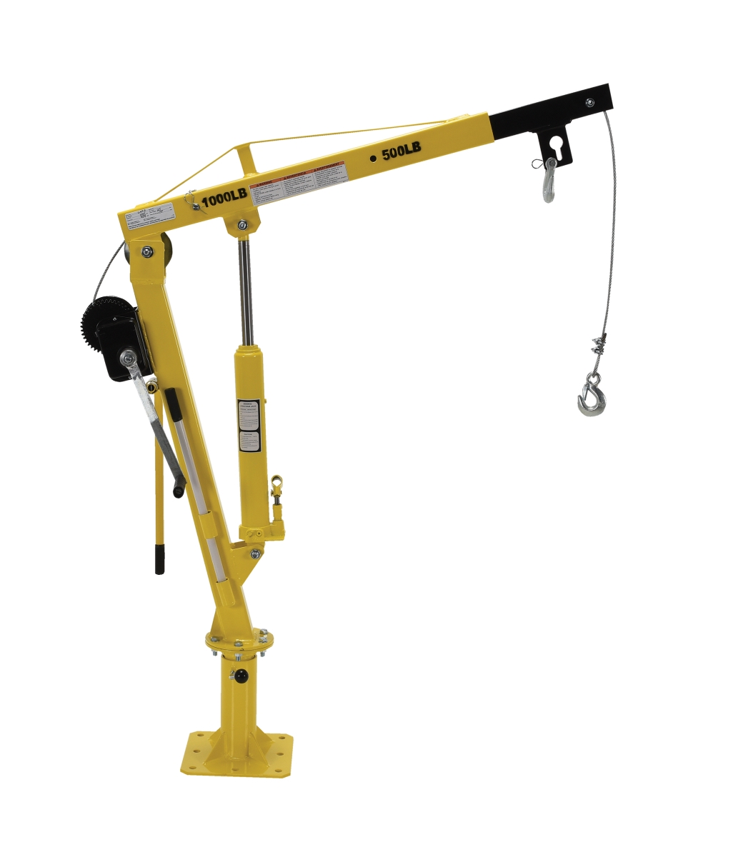 WTJ-2-SS Extended Stainless Steel Winch Truck Jib Crane, 500 lbs