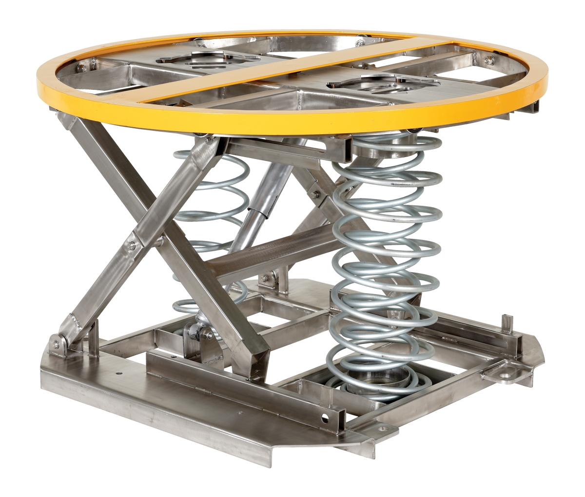 Spring Scissor Table Partial Stainless Steel, 4500 lbs
