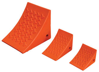 Black Recycled Poly Plastic Wheel Chock, 10-1/4" x 7-1/2" x 7-1/2"