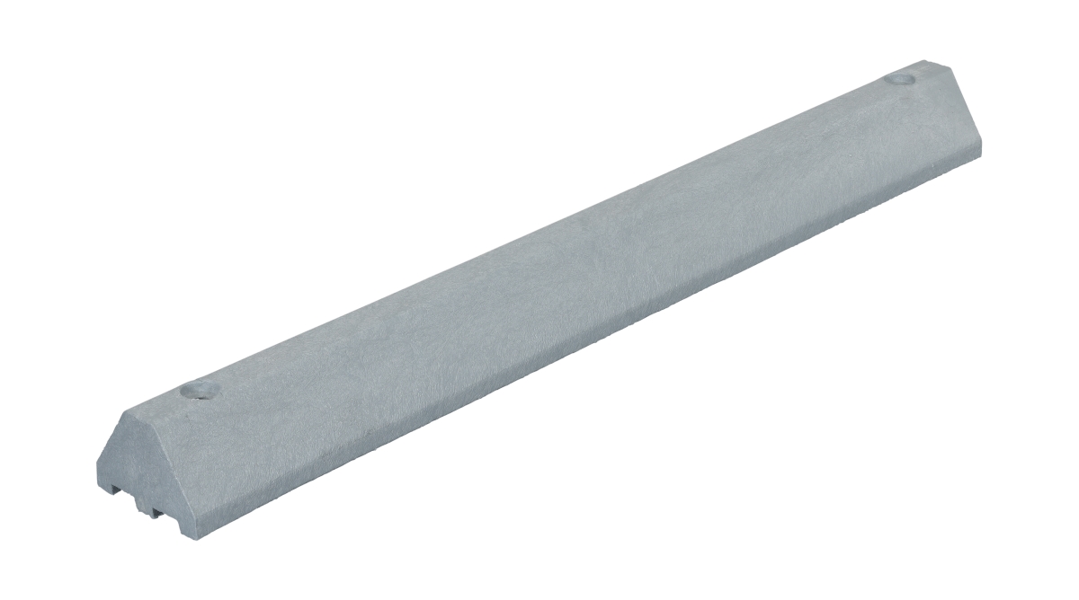 48 in. Recycled Plastic Car Stop, Gray