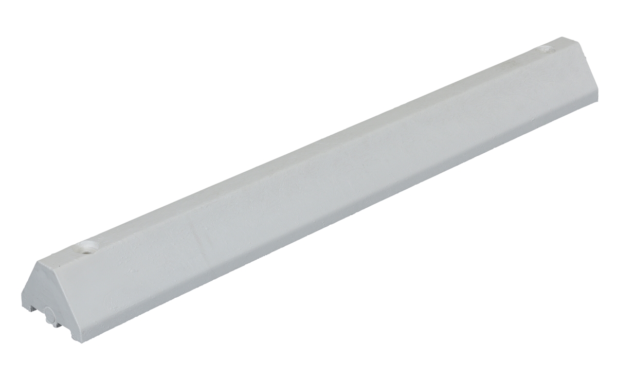 CS-S48-W 48 in. Recycled Plastic Car Stop, White