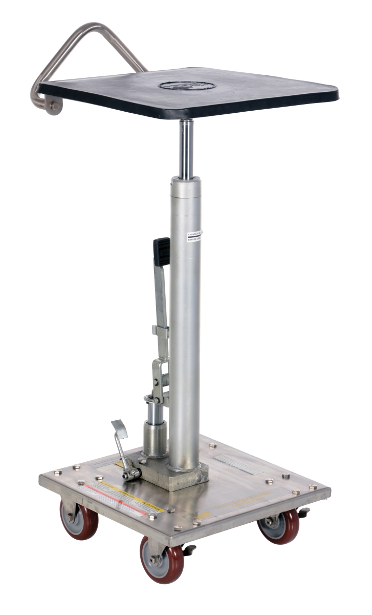 HT-02-1616A-PSS 16 x 16 in. Partial Stainless Steel Hydraulic Post Table, 200 lbs
