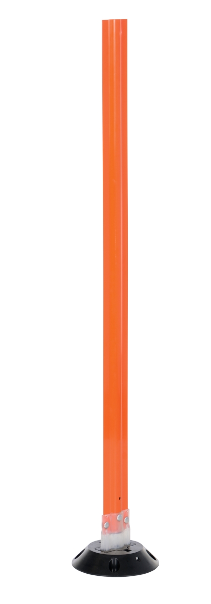 Flexible Stake, Polycarbonate, 8 in Length, 8 in Width, 48 in Height, Orange