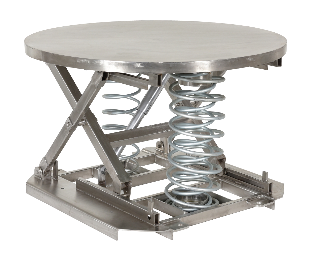 Spring Scissor Table Partial Stainless Steel Solid, 4500 lbs