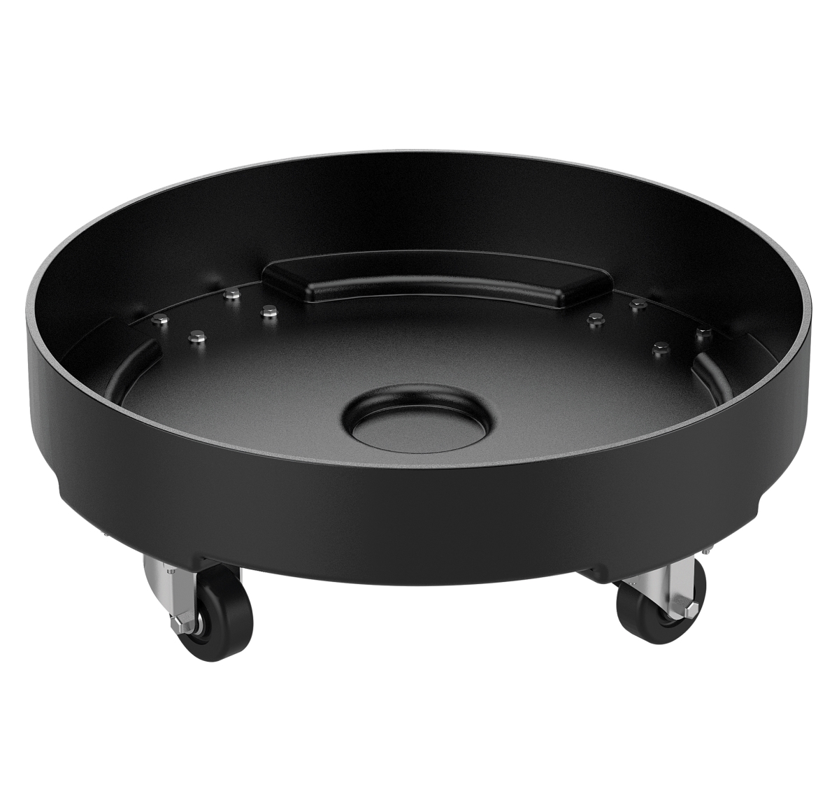 DRUM-DP-LD-55-BK 55 gal Polyethylene Heavy Duty Drum Dolly - Black