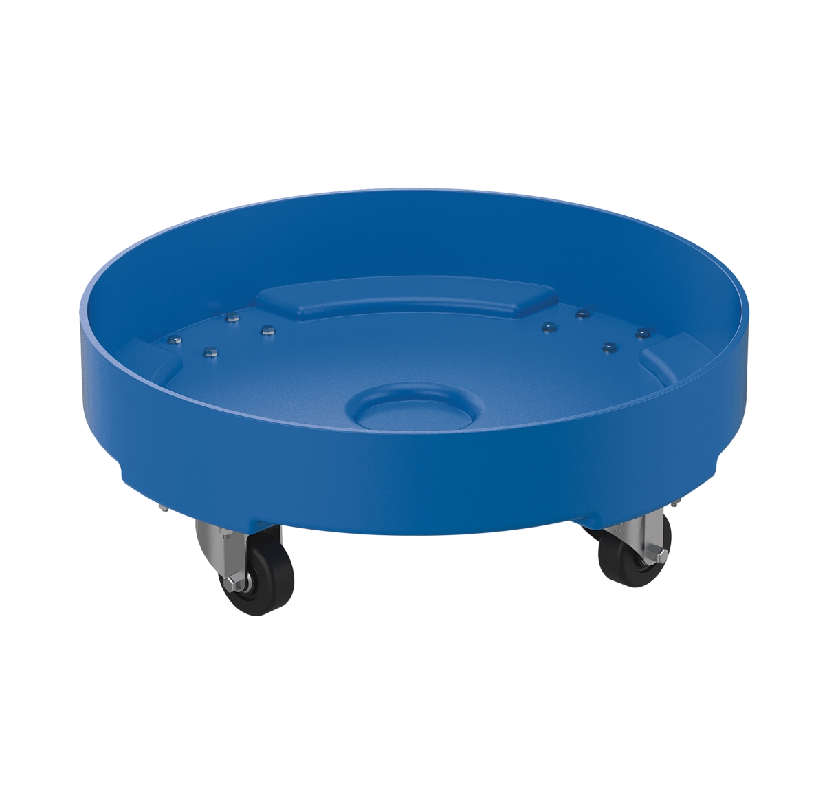 DRUM-DP-LD-55-BU 55 gal Polyethylene Heavy Duty Drum Dolly - Blue