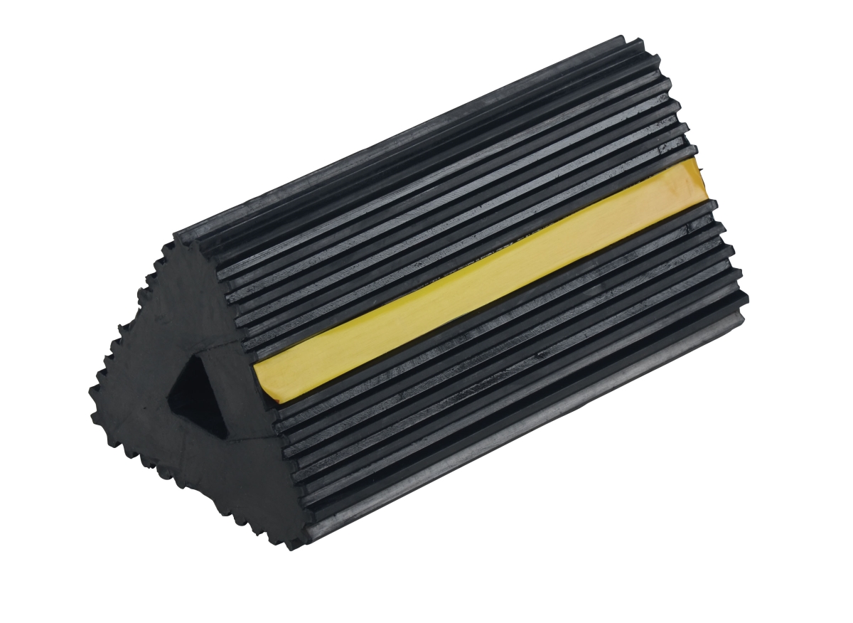 Extruded Rubber Wheel Chock, 6.5 x 12 x 5.75 in.