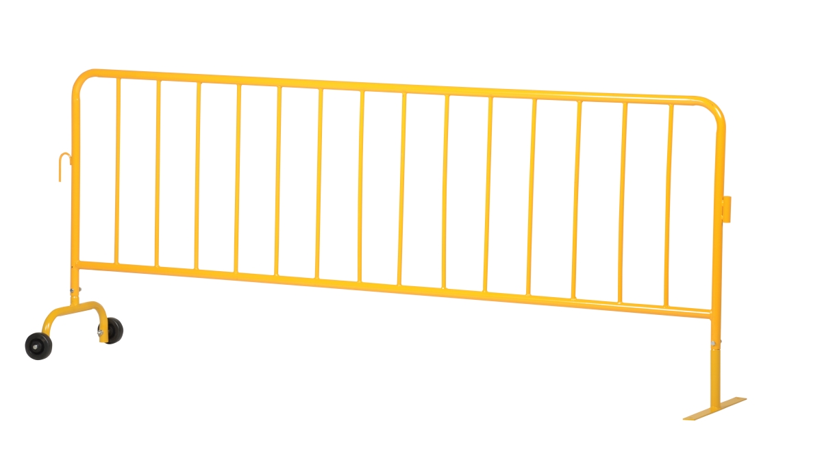 Yellow Barrier with 1 Wheel & 1 Flat Foot