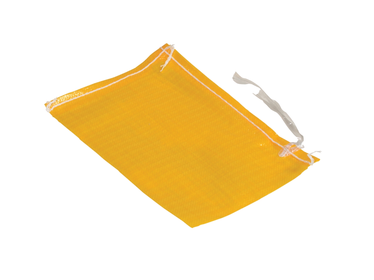 Yellow Polypropylene Woven Part Bag,12", Polypropylene, 0.0625 Height, 12 Length, Yellow