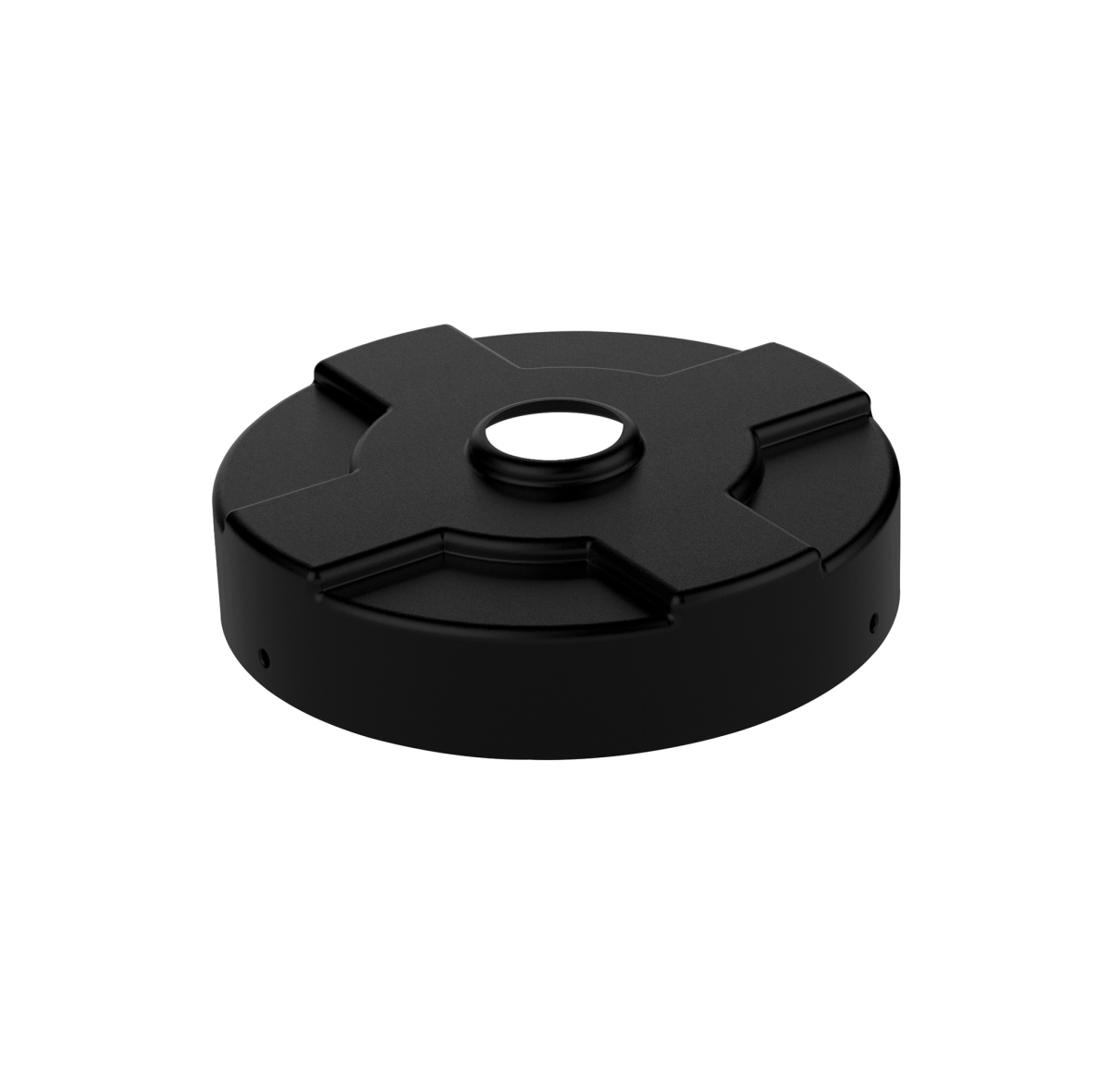 DC-P-55-CANF-BK 55 gal Drum Recycling Lid with Flaps - Black