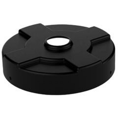 DC-P-55-CANF-UF-BK 55 gal Universal Drum Recycling Lid with Flaps - Black
