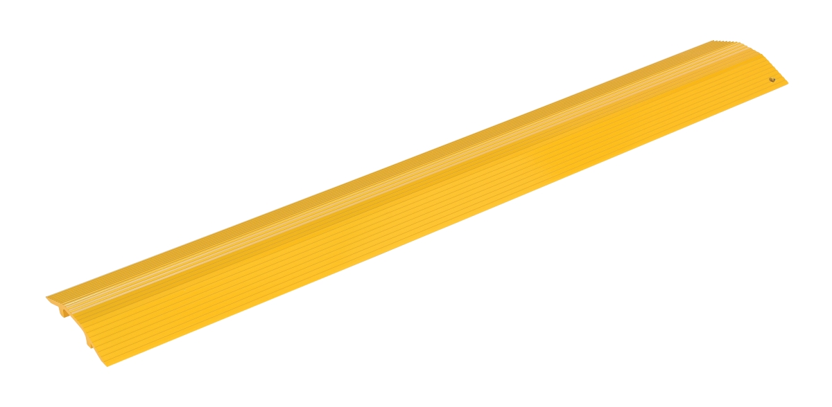 48 in. HCR Series Extruded Aluminum Hose & Cable Crossover - Yellow