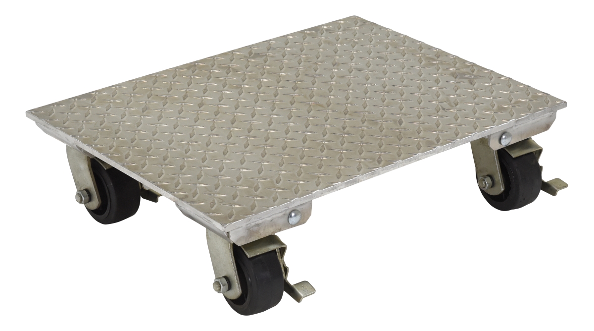 VPLDO-A-1418-AS 14 x 18 in. 1200 lbs Swivel Aluminum Plate Dolly