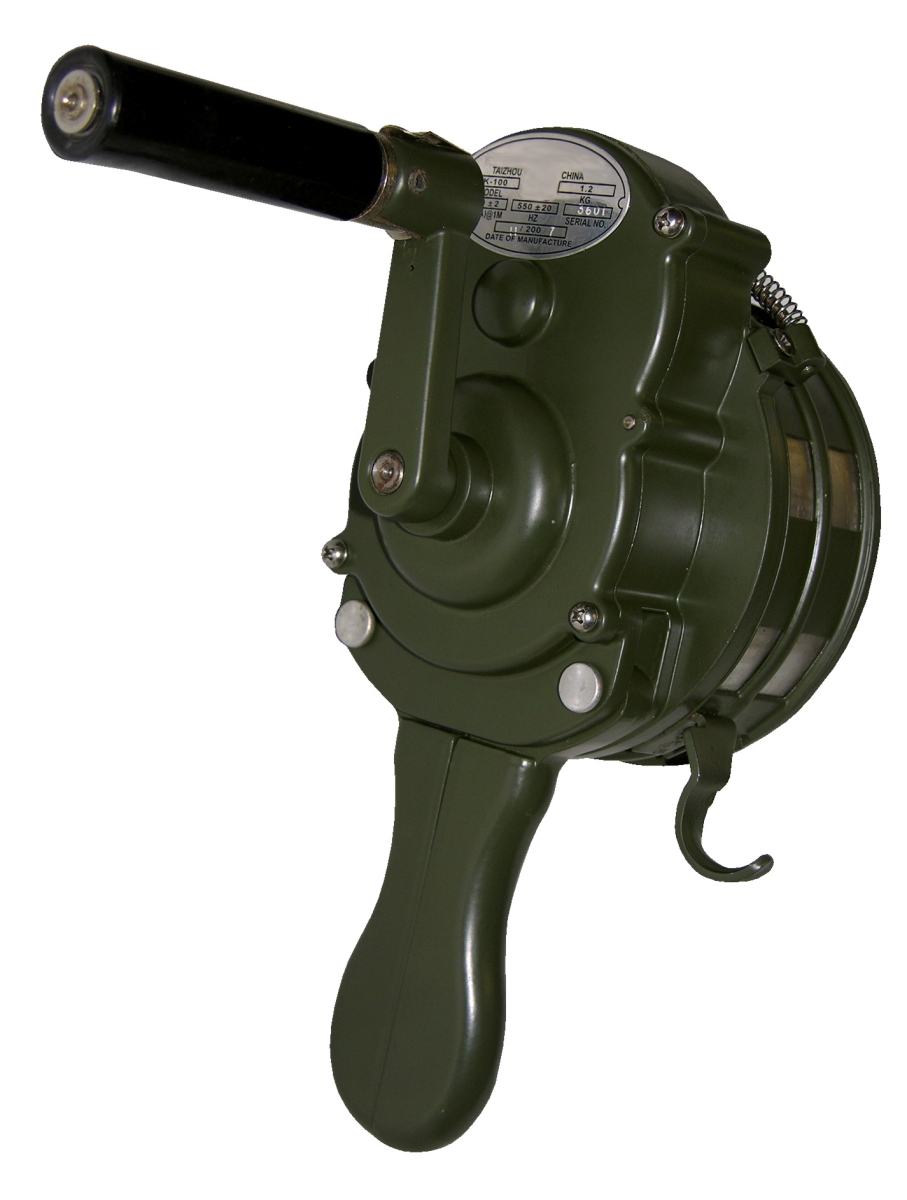 Picture of Vestil Manufacturing SIREN-100-GN Hand Crank Metal Warning Sirens - Army Green