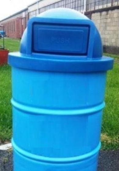 CAN-CAP-P 7 in. 55 gal Drum Recycling Lid - Blue
