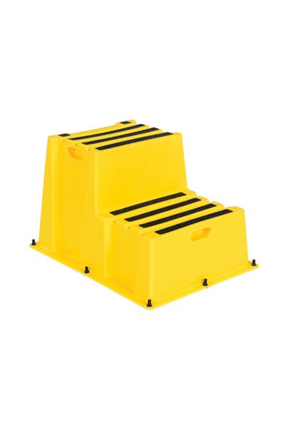 2 Step Nestable Poly Step Stool, Yellow