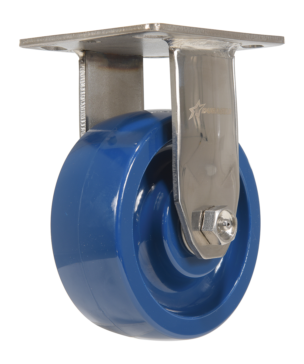 CST-F-SS-5X2SP-R 5 x 2 in. Solid Polyurethane Rigid Caster, Blue