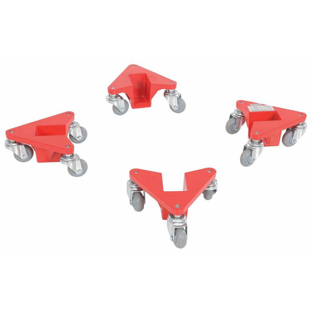 CMD-A-NS-200-4PK 200 lbs Aluminum Narrow Slot Corner Mover Dolly - Pack of 4 -  Vestil