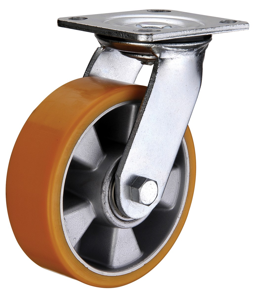 CST-B29-8X2PUA-S 8 x 2 in. Polyurethane & Aluminum Tread Swivel Caster