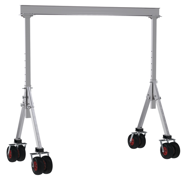 Aluminum Gantry Crane - Silver - 15 x 12 ft - 4000 lbs Capacity