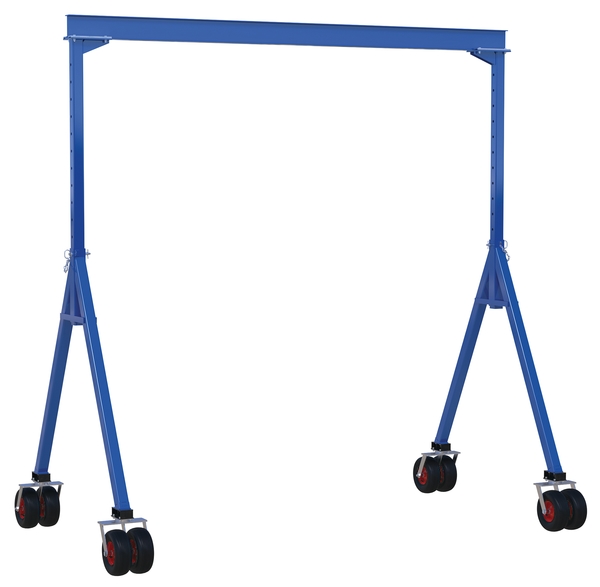 Adjustable Steel Gantry Crane - Blue - 15 ft x 12 ft - 4000 lbs Capacity