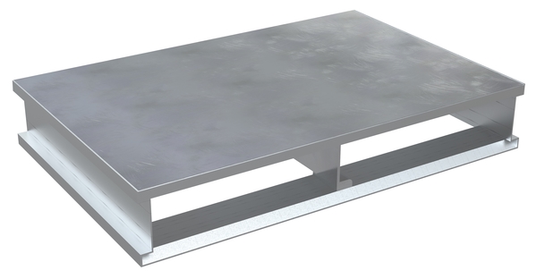 AP-ST-3624 4000 lbs 36 x 24 x 6 in. Aluminum Heavy Duty Solid Top Pallet - Silver