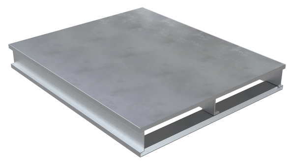 AP-ST-4048 6000 lbs 48 x 40.12 x 6 in. Aluminum Heavy Duty Solid Top Pallet - Silver