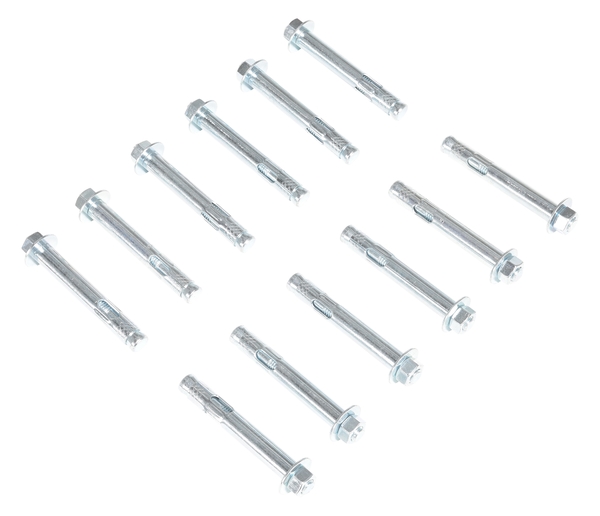 Picture of Vestil AS-584-12PK 0.37 x 4 in. Steel Concrete Sleeve Anchor Bolts - Silver - Pack of 12
