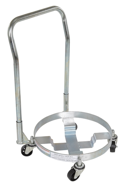 DRUM-TRI-C-HDL 1200 lbs 25 x 21 x 35 in. Steel Drum Dolly with Handle Three Tier - Silver