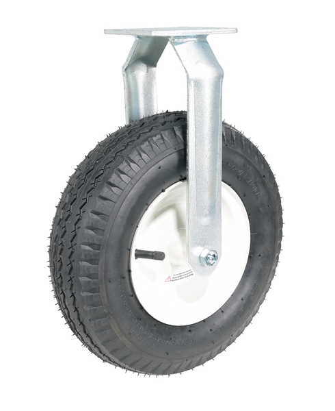 CST-PN-12X3.5-R 12 in. Dia. Pneumatic Rigid Caster - Black & White