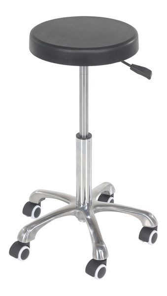 ESE-WS-1927 19-27 in. Steel & Polyurethane Ergonomic Sitting Work Stool - Black