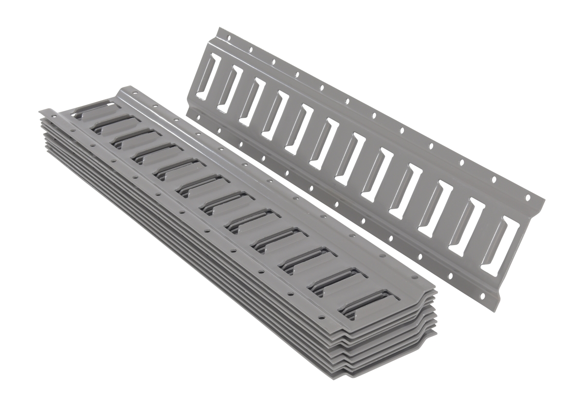 Picture of Vestil E-TRK-2-GY-10PK 2 ft. Steel E-Track&#44; Gray - Pack of 10