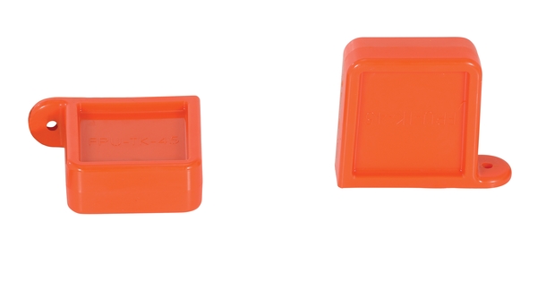 FPU-TK-45-M-OR 5.62 x 0.75 in. Thick Polyurethane Magnetic Fork Tip Protector - Orange