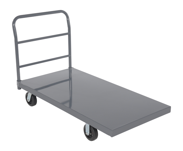 ECSPT-2754 2000 lbs 27 x 54 in. Steel Smooth Deck Platform Truck - Silver & Black