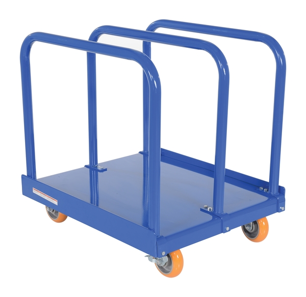 Picture of Vestil PRCT-HD-C13C 4000 lbs 36 x 30 x 34 in. Steel Heavy Duty Panel Cart with Polyurethane Casters - Blue