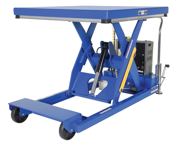 Picture of Vestil PST-2448-3-46-115-1 3000 lbs 24 x 48 in. Steel Heavy Duty Portable 115V AC Powered Scissor Lift Table - Blue