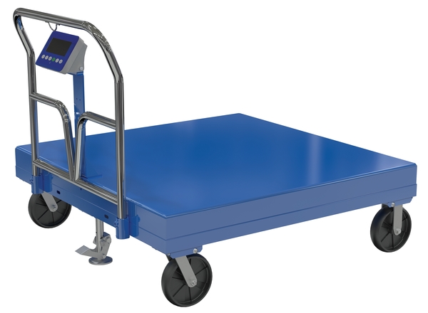 Picture of Vestil SPT-4848-SCL 3&#44;600 lbs 48 x 48 in. Steel Platform Hand Truck with Scale - Blue