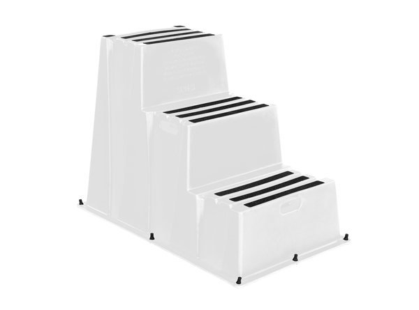 SPN-3-WT 3-Step Marine Step Poly Nestable - White