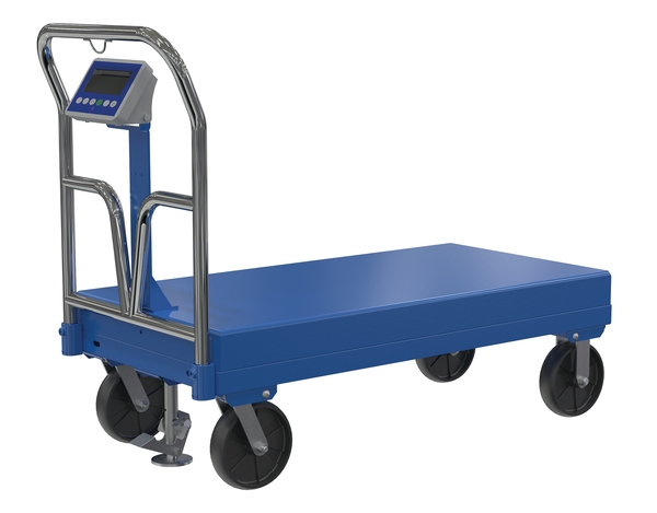 Picture of Vestil SPT-2436-SCL 40.5 x 24 x 40 in. Steel Platform Truck with Scale - Blue