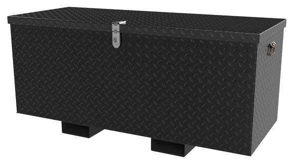Picture of Vestil STTB-2448-F 24 x 48 in. Steel Tread Plate Toolbox with Fork Pockets - Black