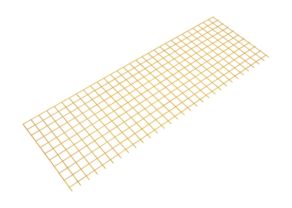 Picture of Vestil WM-84 84 in. Steel Bolt-On Wire Mesh for Square Safety Handrail - Yellow