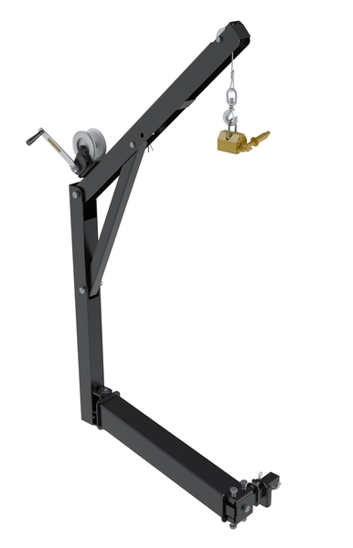 Picture of Vestil WTJ-HITCH-ML-2 200 lbs Steel Hitch Mounted Truck Jib Crane with Magnet - Black